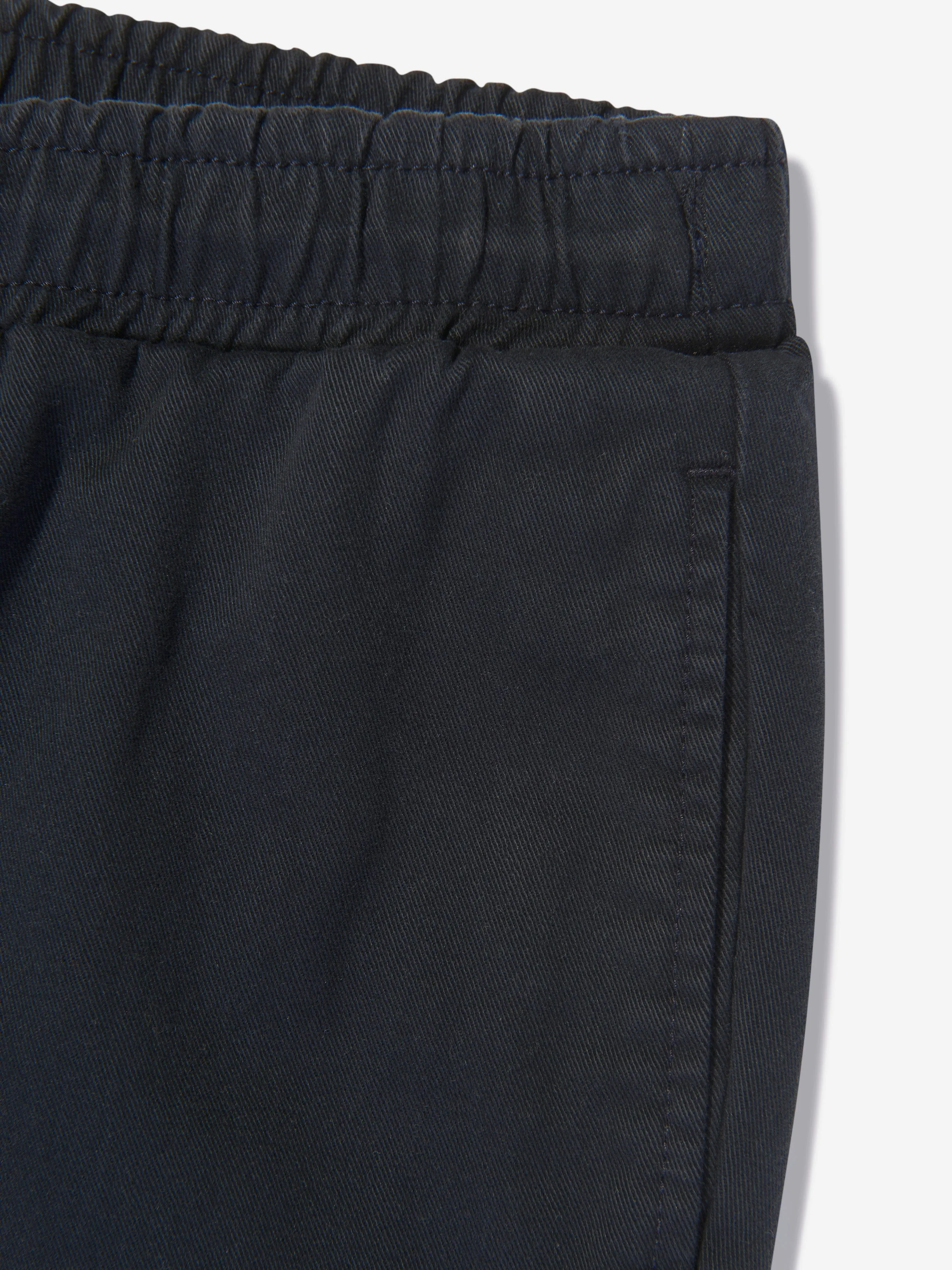 KENZO Boys Straight Cut Twill Trousers in Black