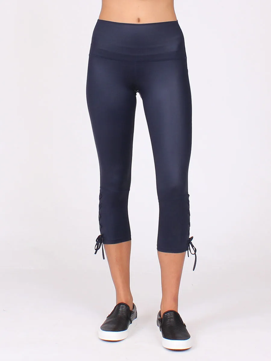 Lace Up Capri Midnight | Final Sale