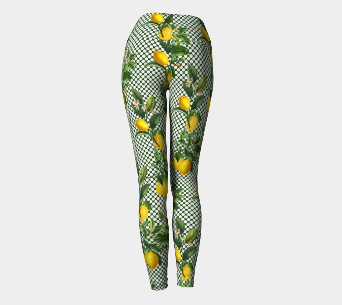 Lemon Dots Yoga Leggings