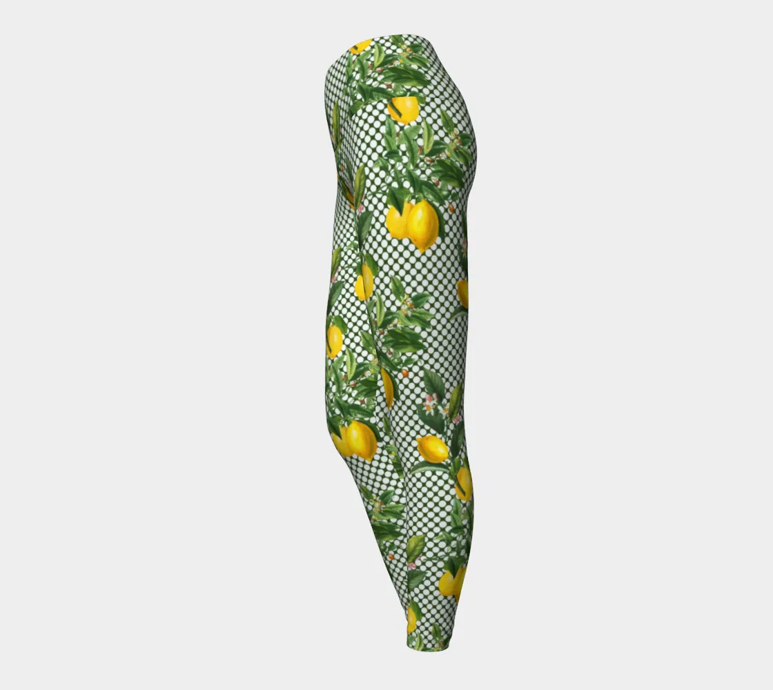 Lemon Dots Yoga Leggings