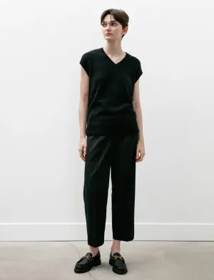 Light Wool Max Gabardine Slacks Top Black