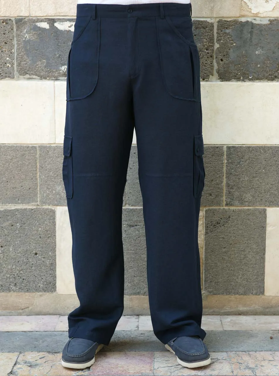 Linen Patch Pocket Trousers