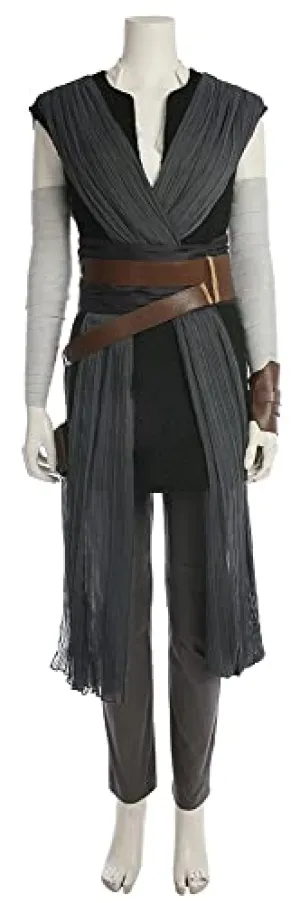 Liuyumin Rey Costume Rise of Skywalker Jedi Knight Halloween Gray 2 Medium