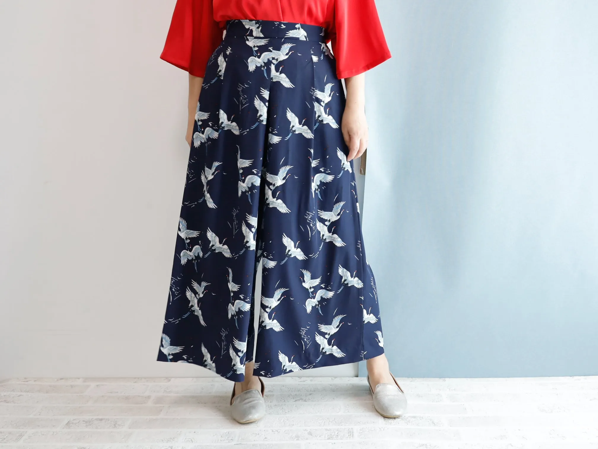 <P09C> CRANE PRINT  Gaucho