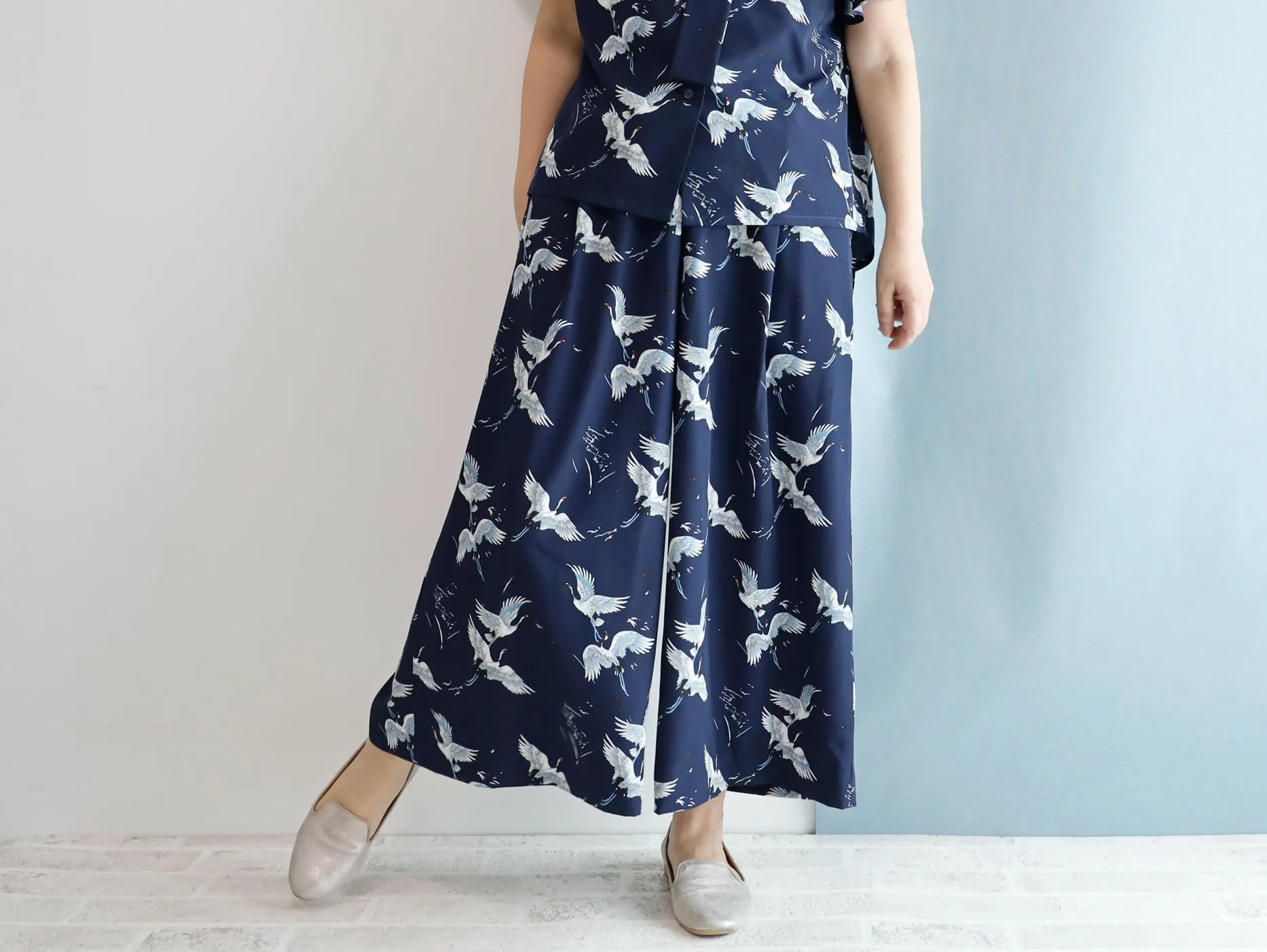 <P09C> CRANE PRINT  Gaucho