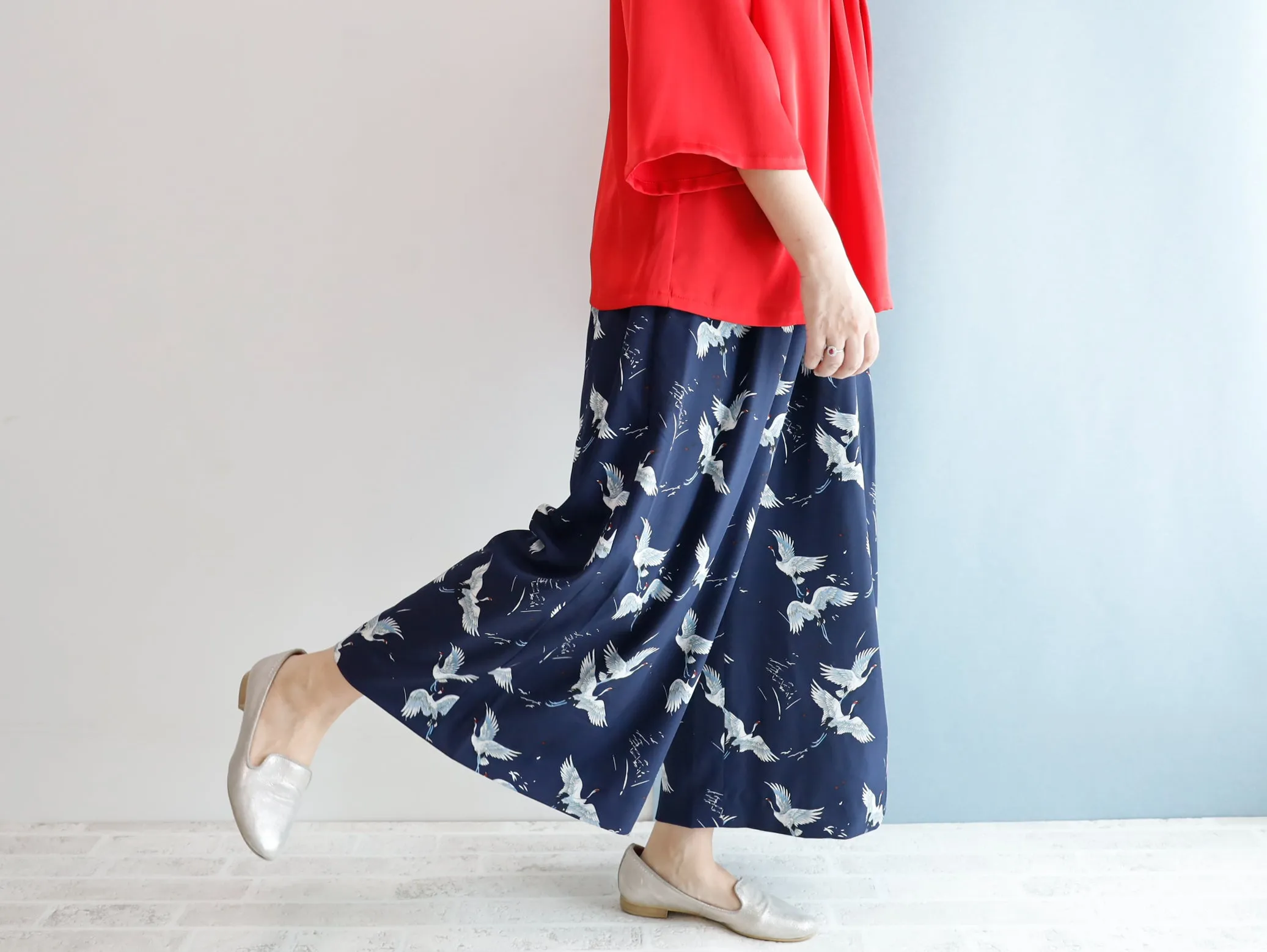 <P09C> CRANE PRINT  Gaucho