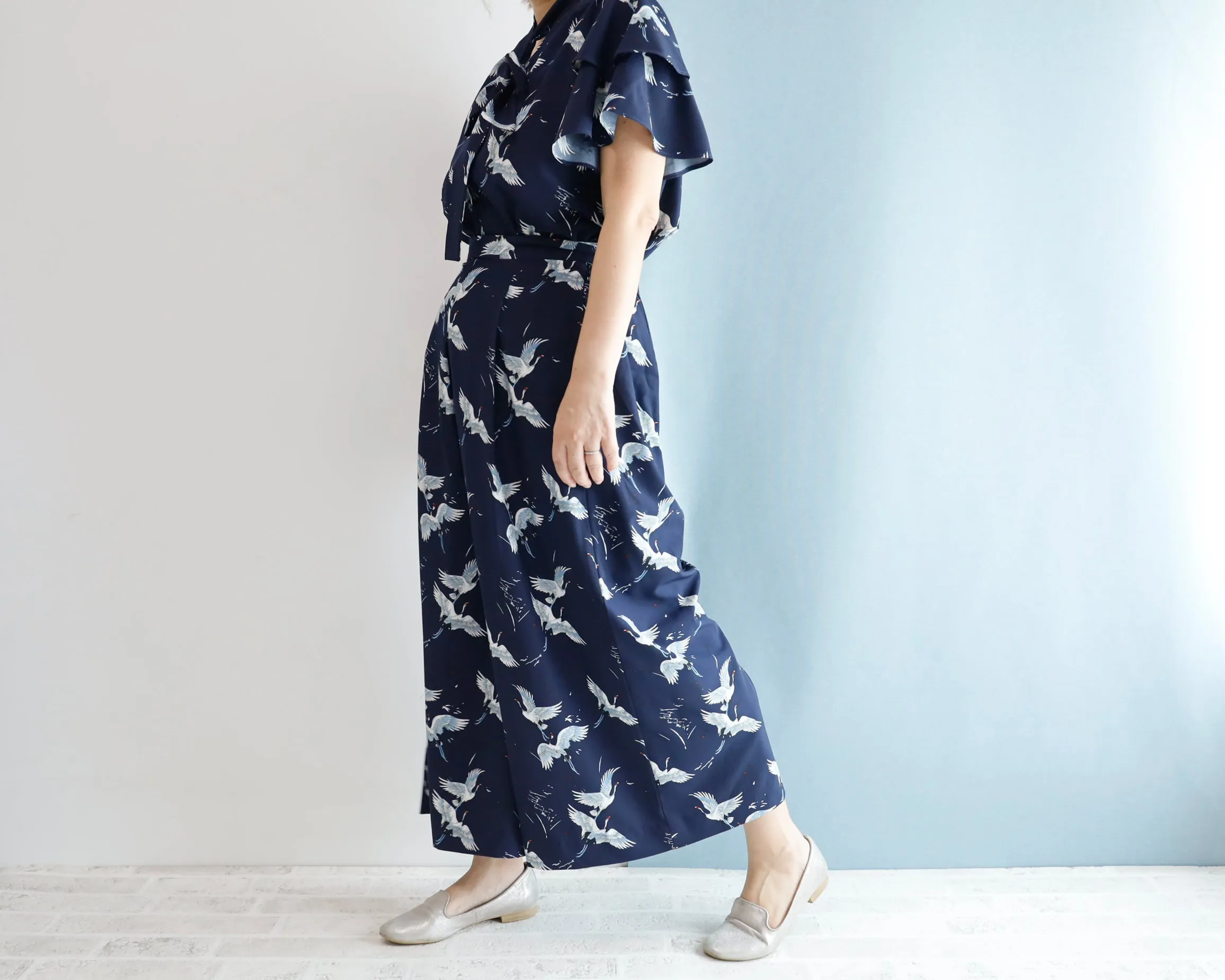 <P09C> CRANE PRINT  Gaucho