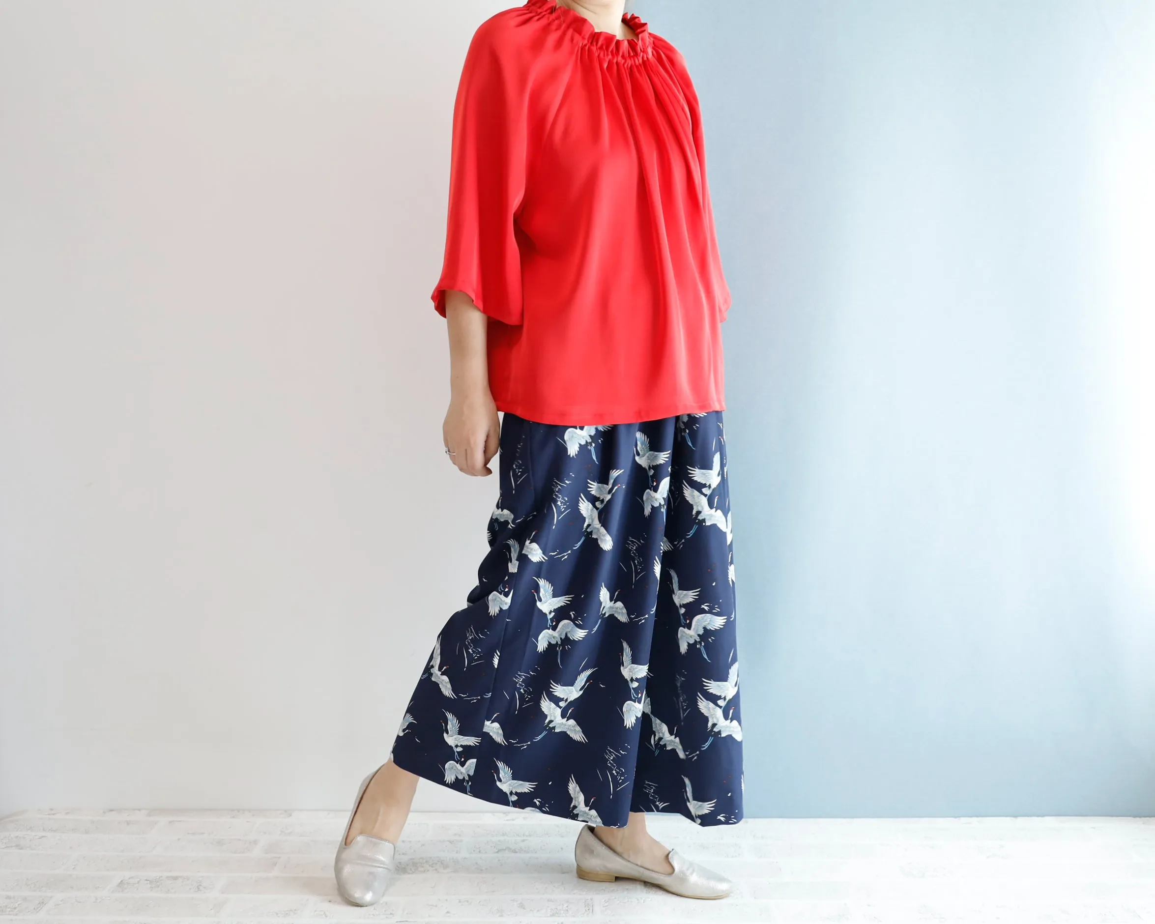 <P09C> CRANE PRINT  Gaucho