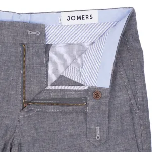 Manton (Slim) - Vintage Grey Chambray Chinos