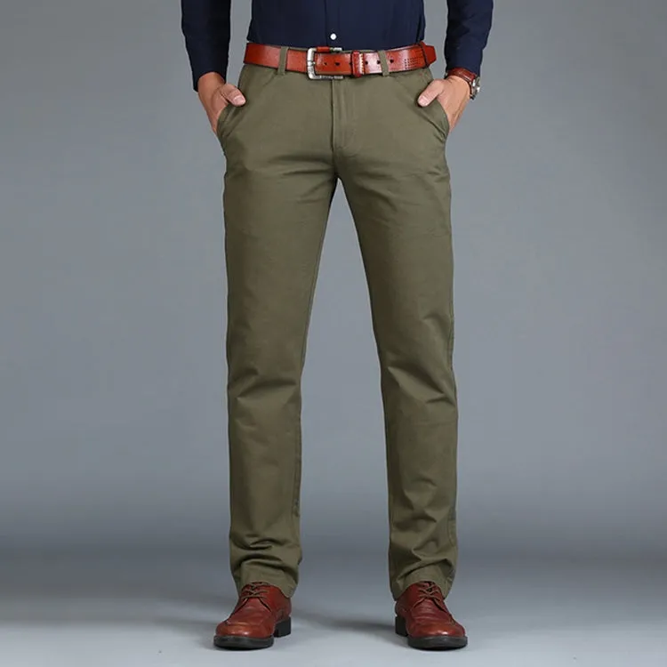 Men's Casual Straight Fit Cotton Trousers