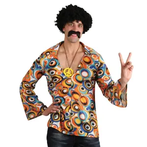 Mens Groovy Hippie Shirt Flower Power Halloween Costume