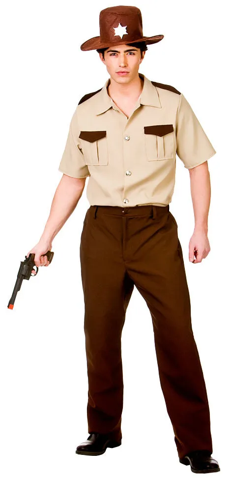 Men's Sheriff Zombie Hunter Halloween Police Uniform Costume