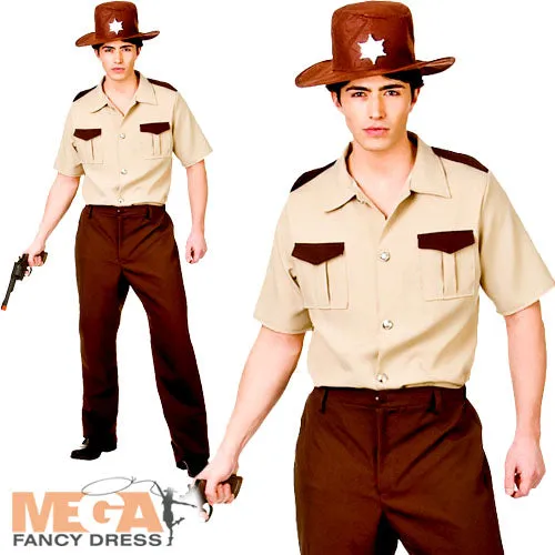 Men's Sheriff Zombie Hunter Halloween Police Uniform Costume