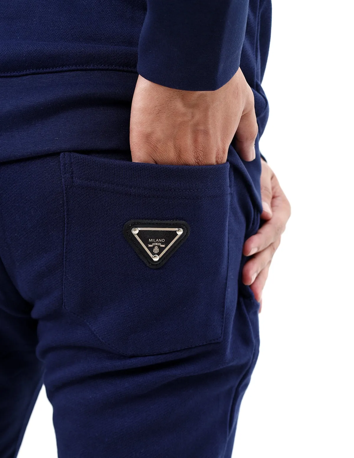 Men's Tracksuit Set Fleece Round Neck Sweatshirt Trousers