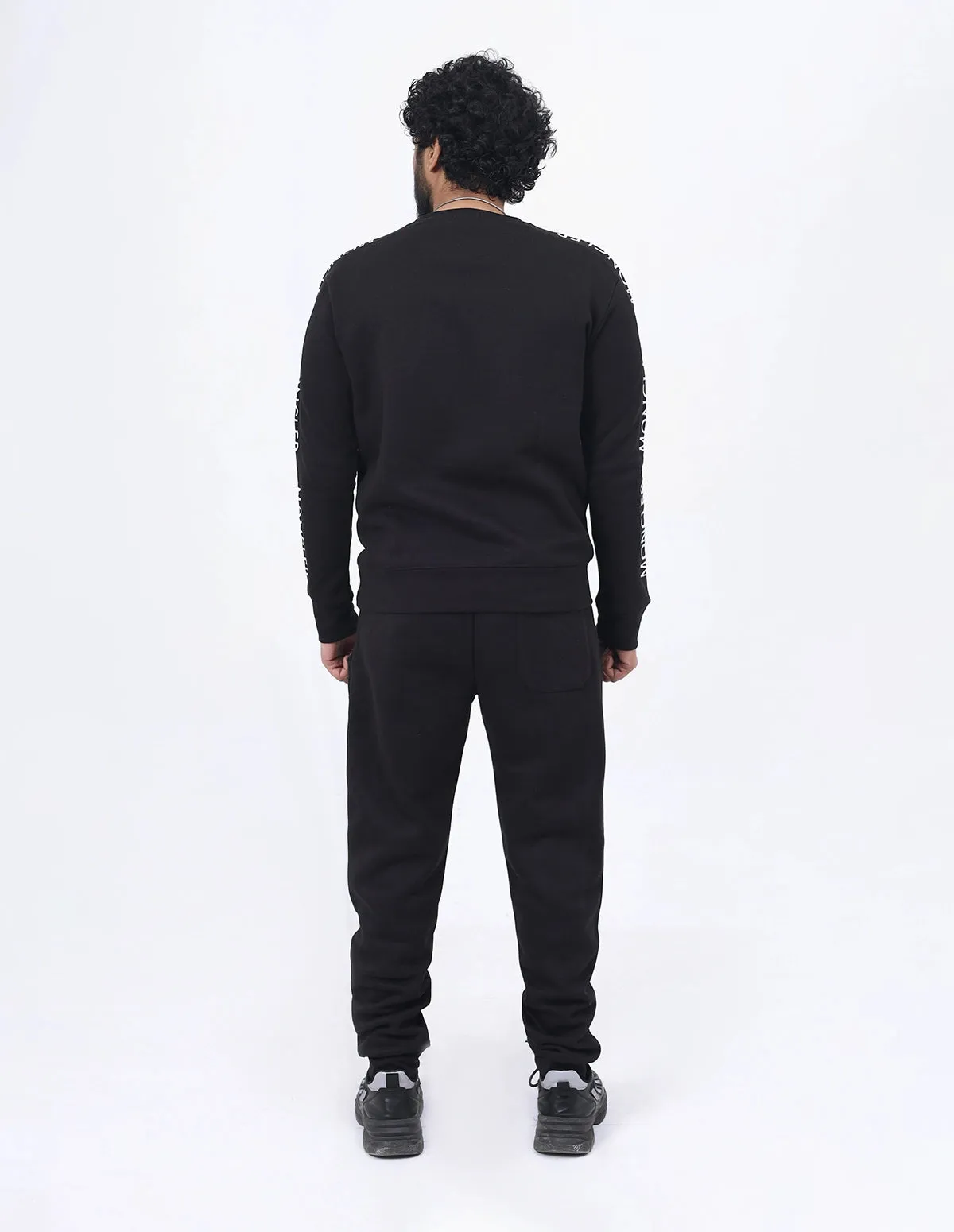 Men's Tracksuit Set Fleece Round Neck Sweatshirt Trousers