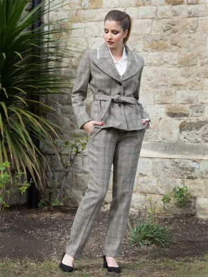 Natural Tweed Wool Grey Trousers