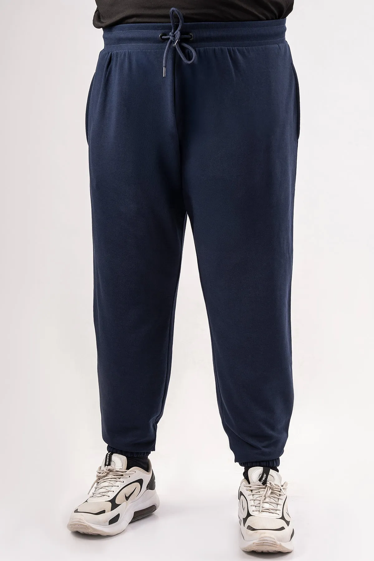 Navy Blue Loose Fit Trousers (Plus Size) - S24 - MTR111P