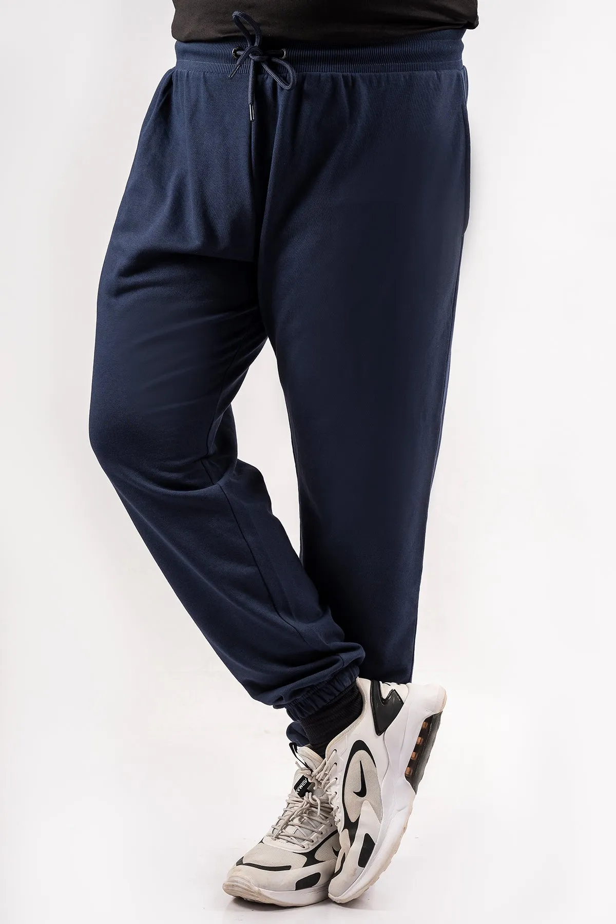 Navy Blue Loose Fit Trousers (Plus Size) - S24 - MTR111P