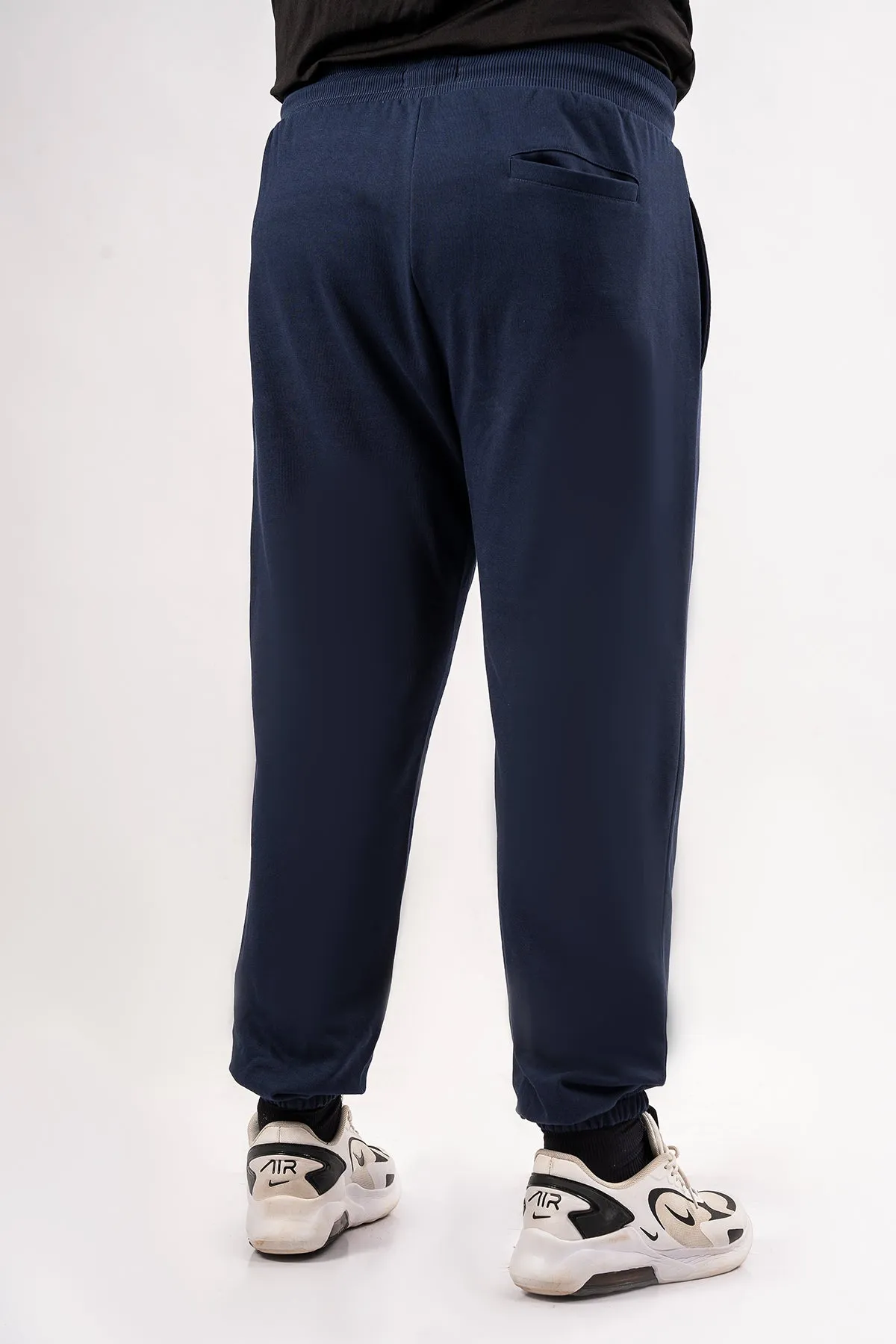 Navy Blue Loose Fit Trousers (Plus Size) - S24 - MTR111P