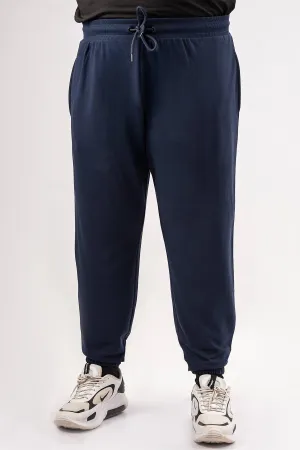 Navy Blue Loose Fit Trousers (Plus Size) - S24 - MTR111P