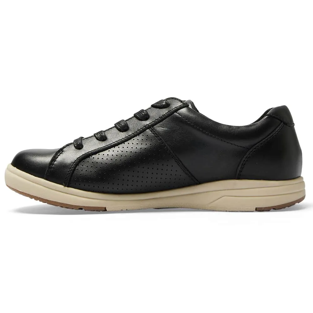 Normandy Sneaker in Black Leather