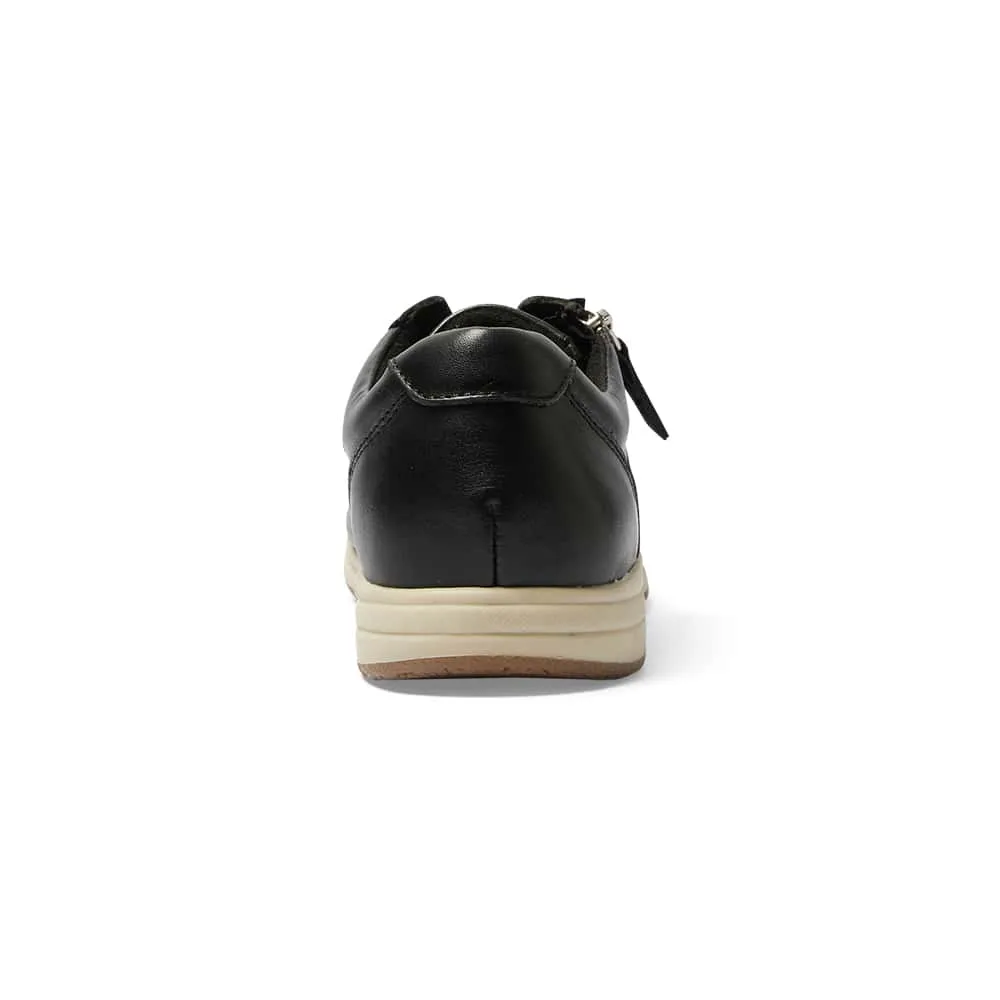 Normandy Sneaker in Black Leather