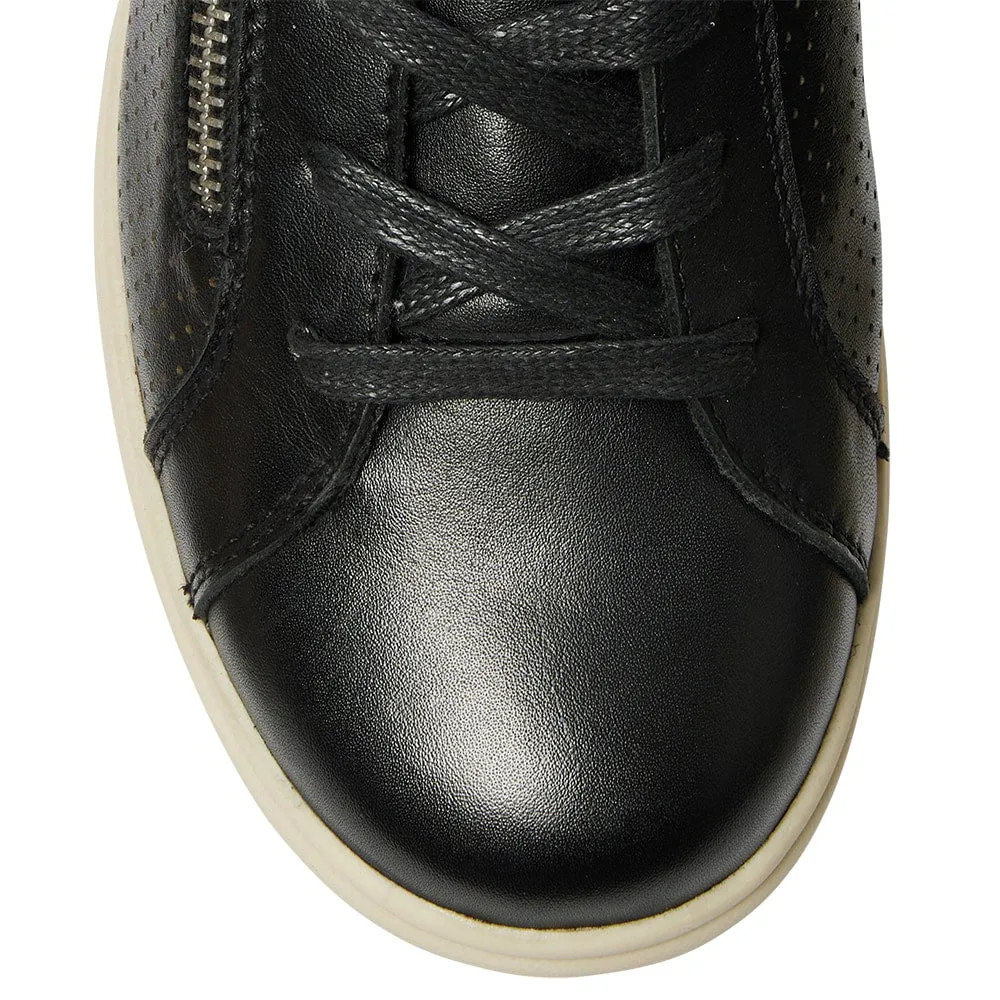 Normandy Sneaker in Black Leather