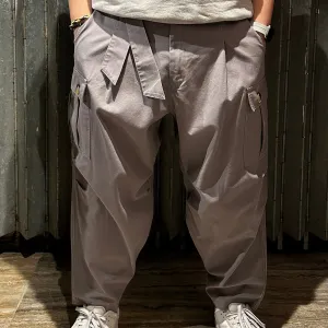 Oversized Canvas Cargo Long Pants