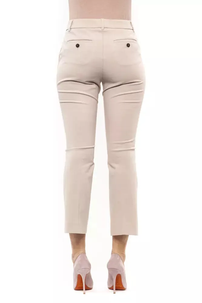 Peserico Beige Cotton Women Trouser