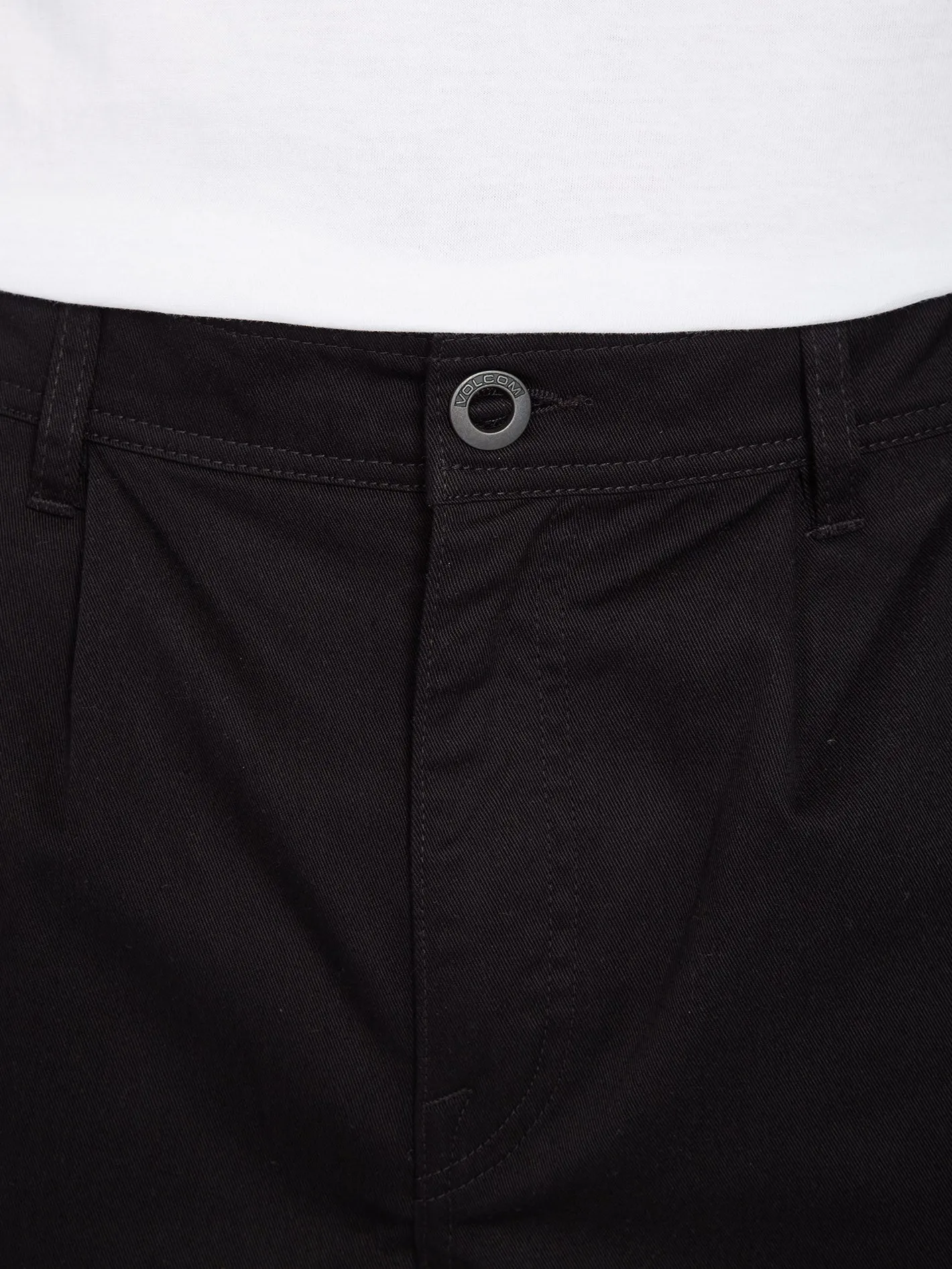 Pleated Chino Trousers - BLACK