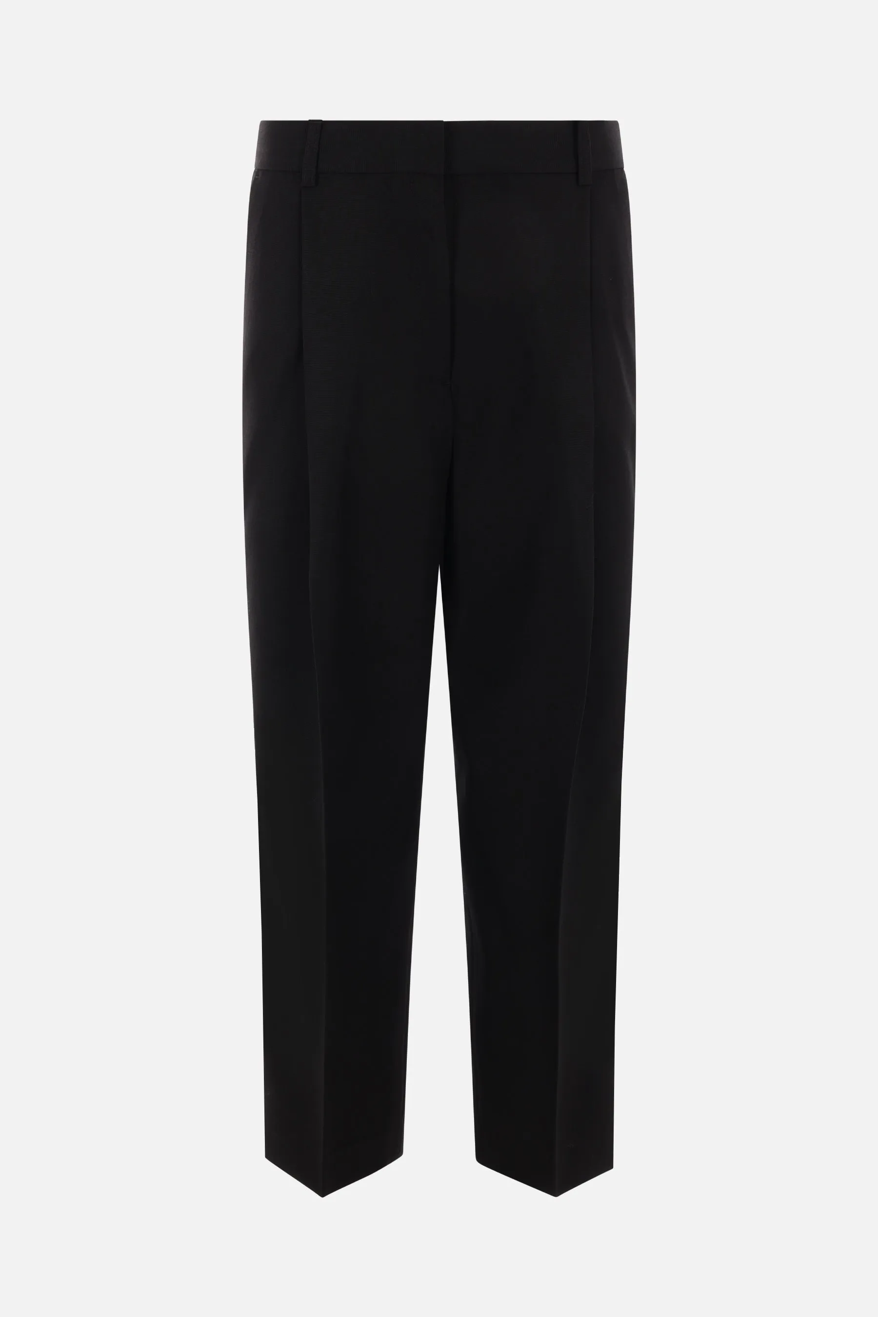 Pleated Trousers Wool Blend