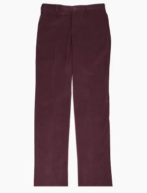 Plum Needlecord Comfort Trousers