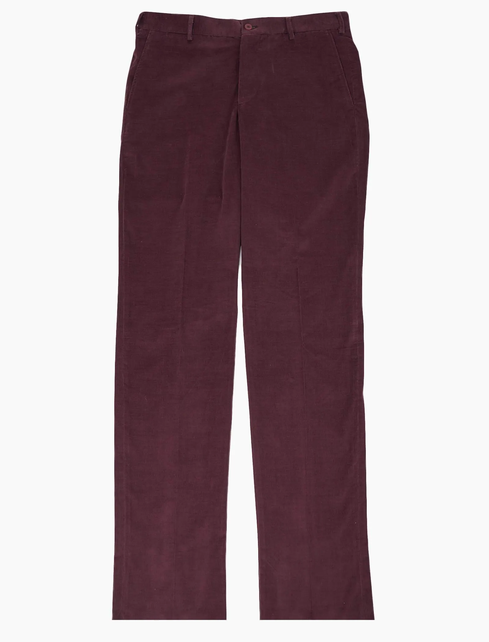 Plum Needlecord Comfort Trousers