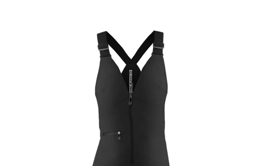 Poivre Blanc Salopette in Black Stretch