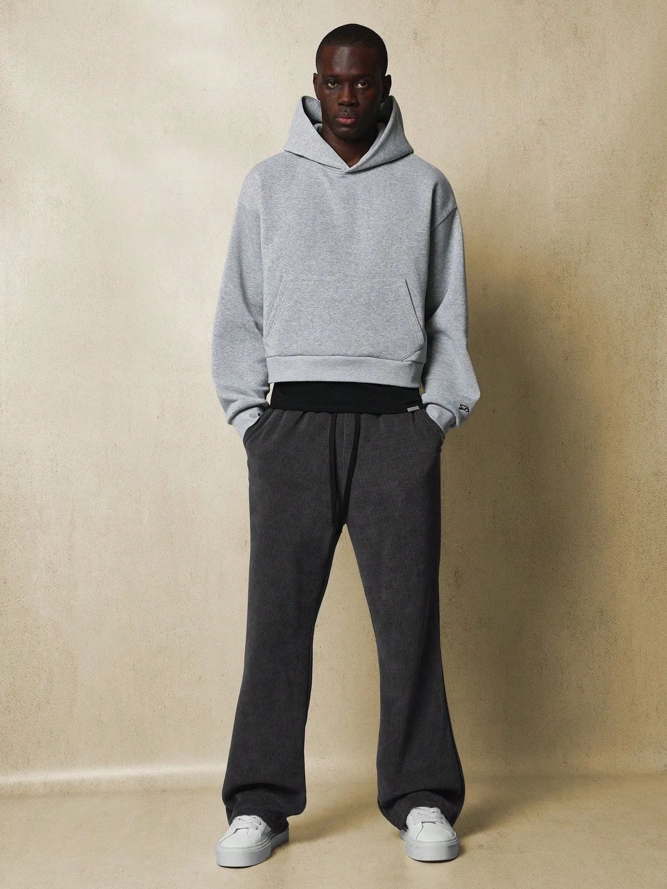 Pull On Flare Fit Cord Texture Essential Sweatpants