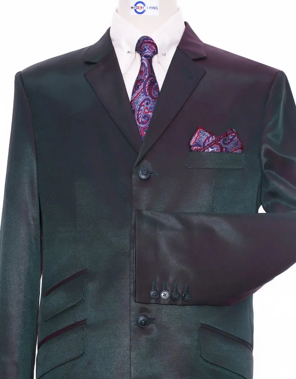 Red and Olive Two Tone Suit