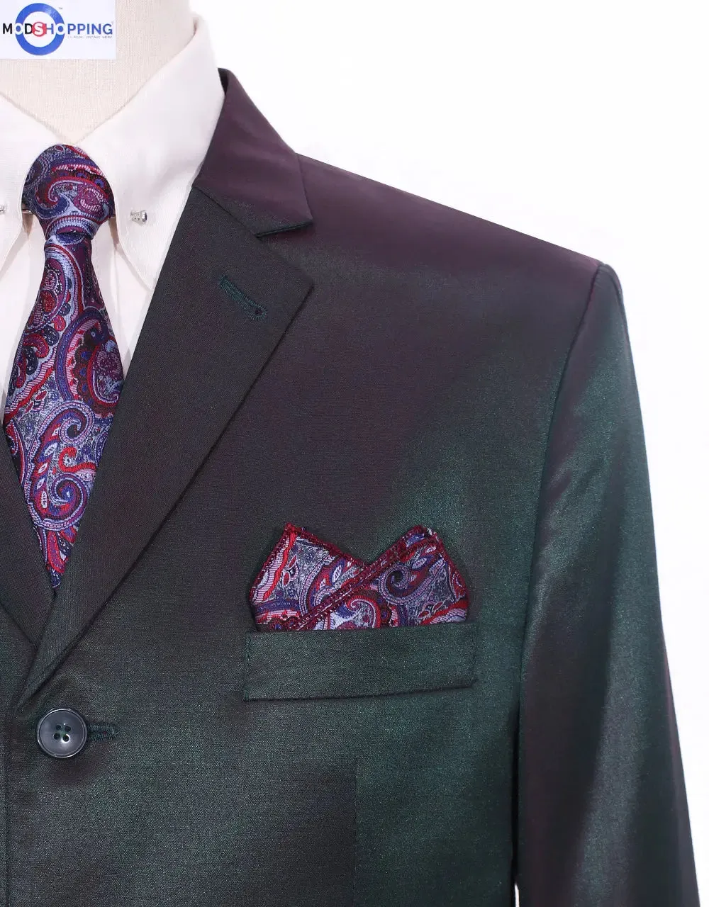 Red and Olive Two Tone Suit