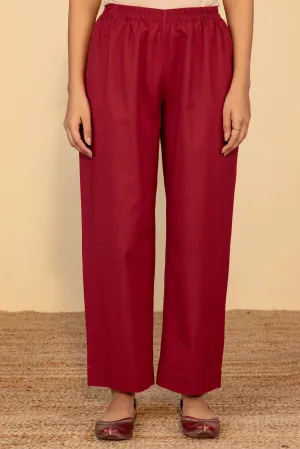 Red Relaxed Trousers