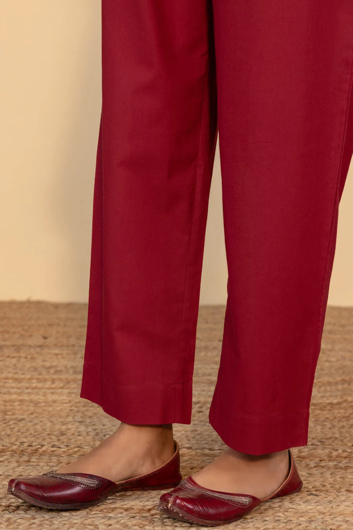 Red Relaxed Trousers