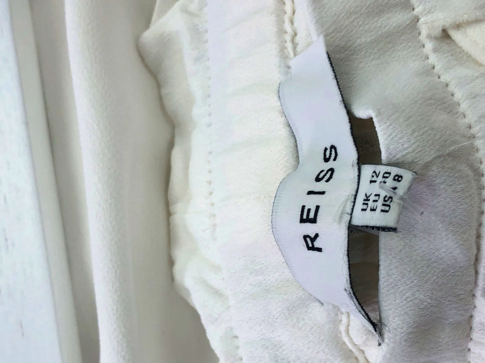 Reiss Ivory Wide Leg Trousers UK 12