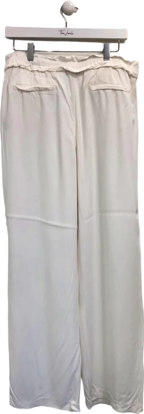 Reiss Ivory Wide Leg Trousers UK 12