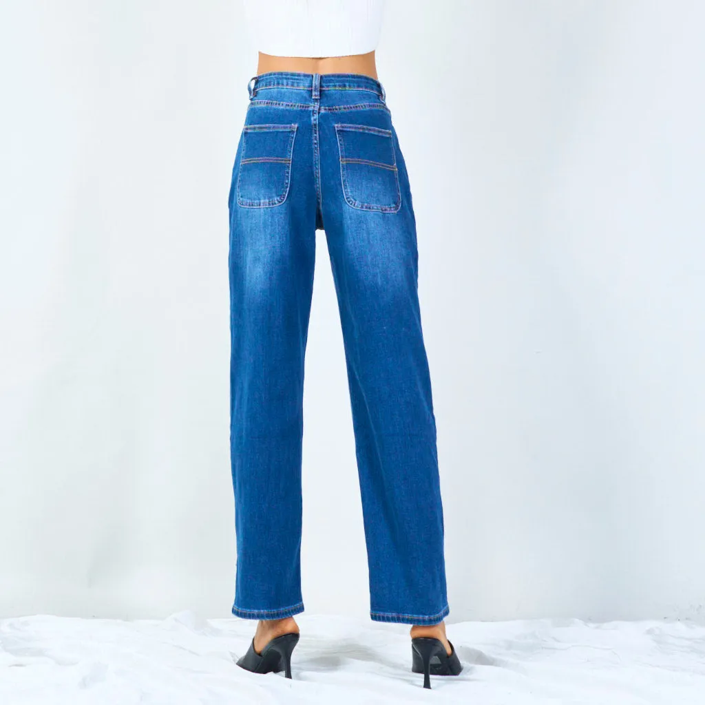 Relaxed fit casual jeans wholesale