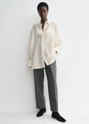 Relaxed voile shirt milk