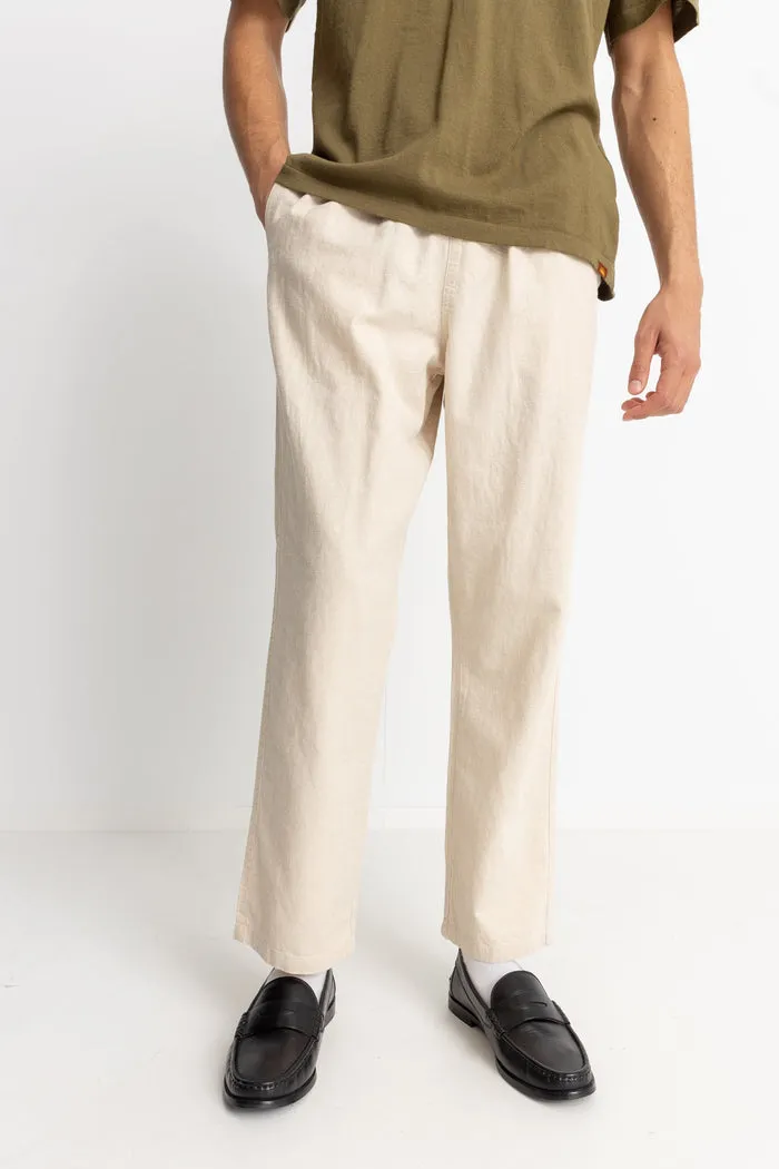 Rhythm Linen Jam Pant - BONE