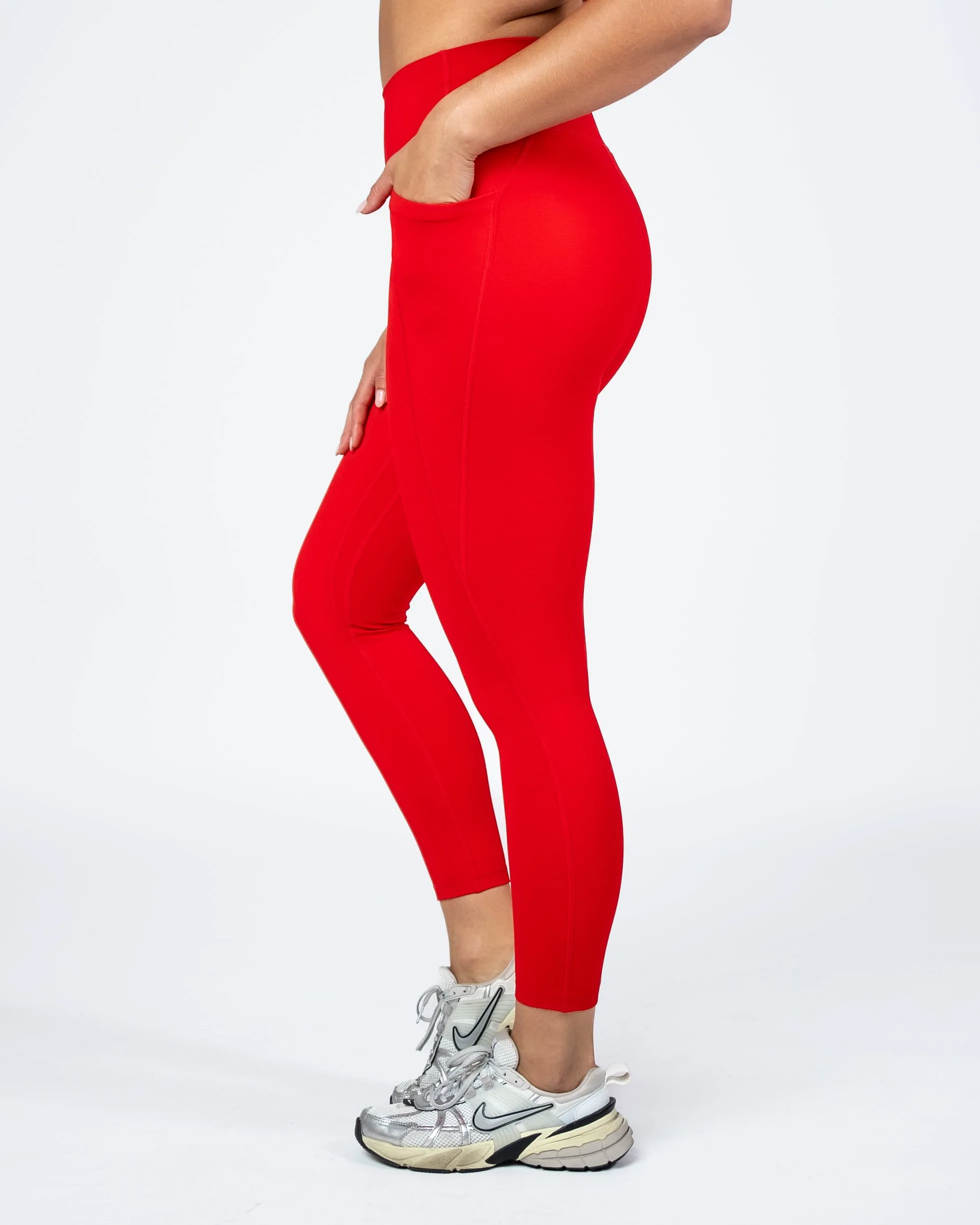 Ribbed Shakti 7/8 Leggings - Heartthrob