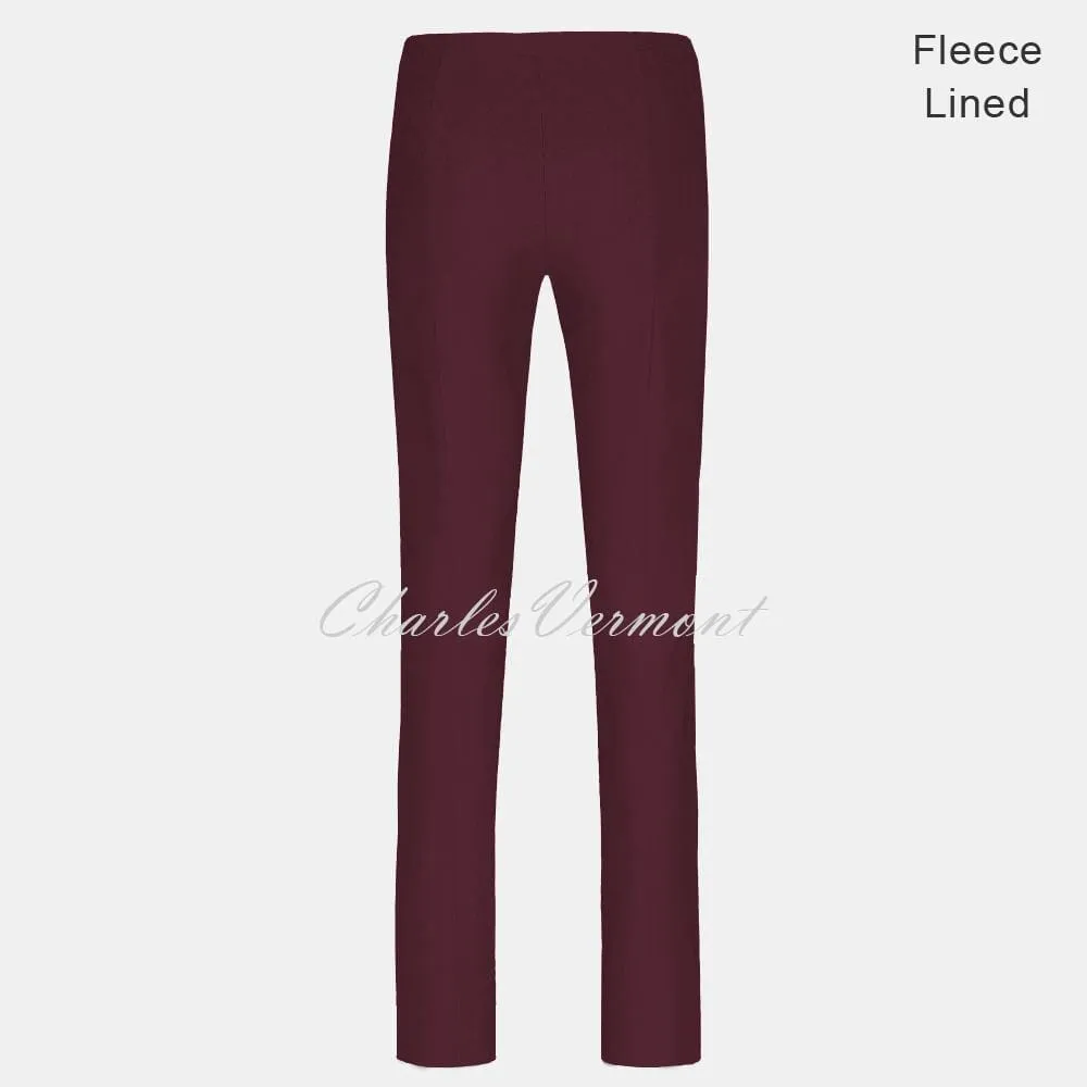 Robell Marie Trouser 51412-54025-560 – Fleece Lined (Aubergine) – SHORTER LENGTH 29"