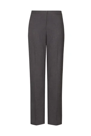 Senior Girls' Regular Fit School Trousers - Grey