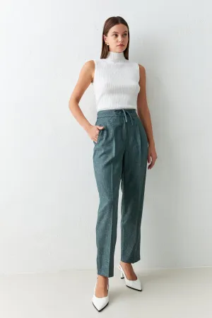 Setre Relaxed Cut Tie-Down Trousers Green