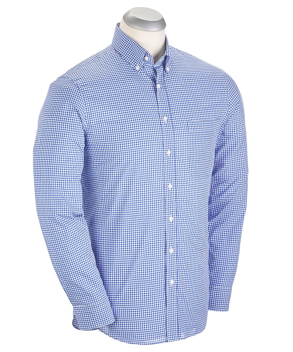 Signature 100% Cotton Gingham Long Sleeve Sport Shirt