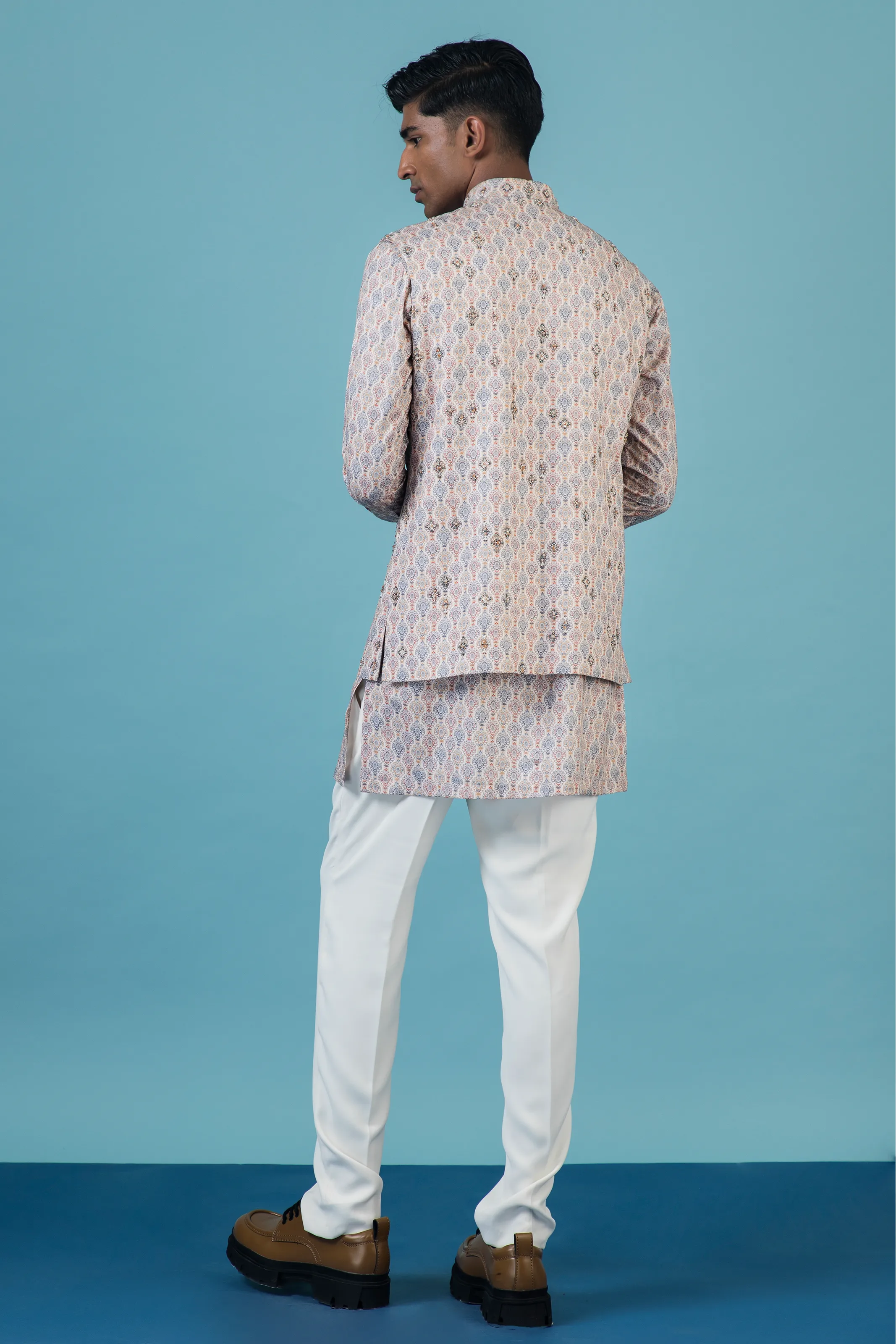 Slush Nehru Jacket Beige